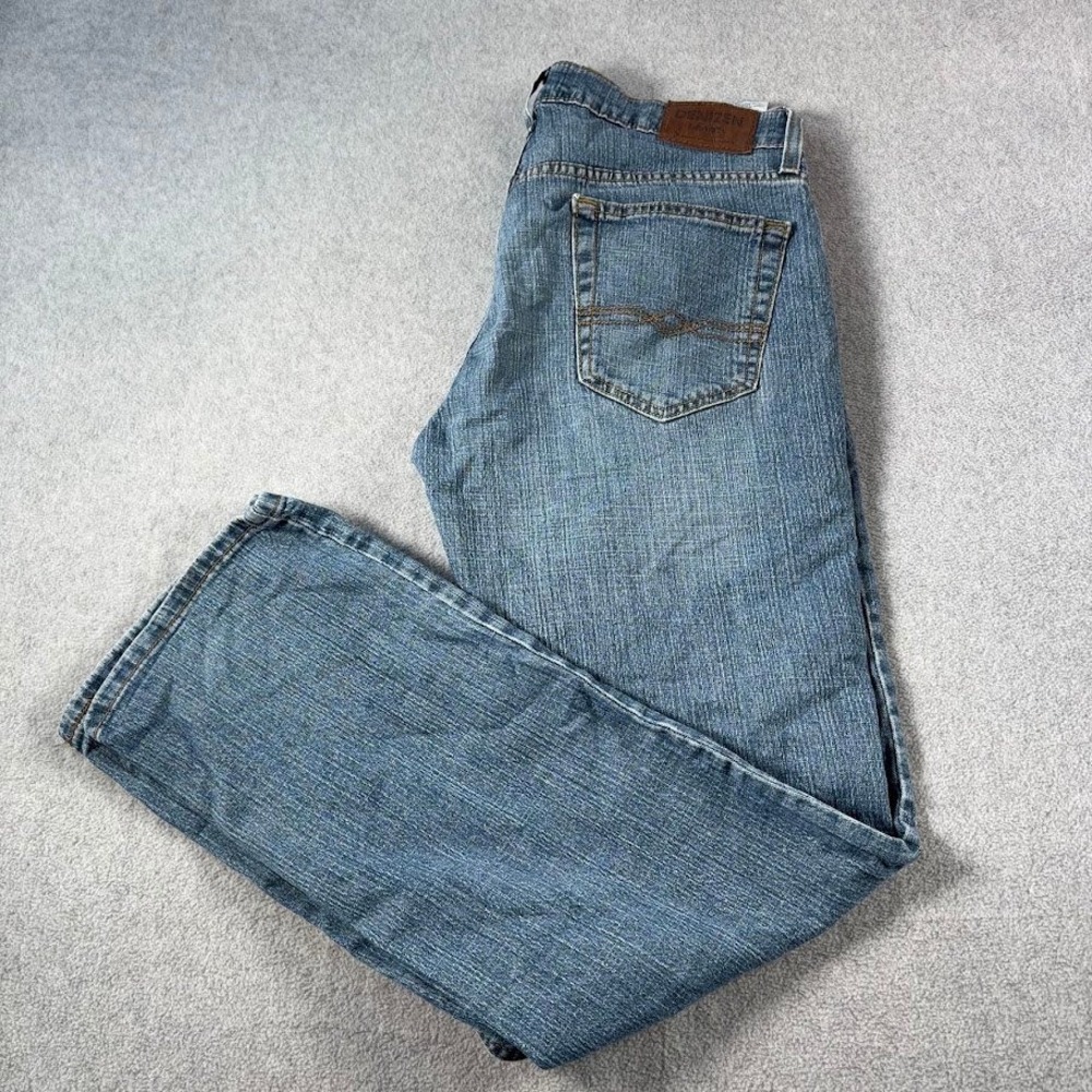 Denizen from Levi's 231 Relaxed Jeans Mens 34x34 Blue Solid Athletic Fit Denim
